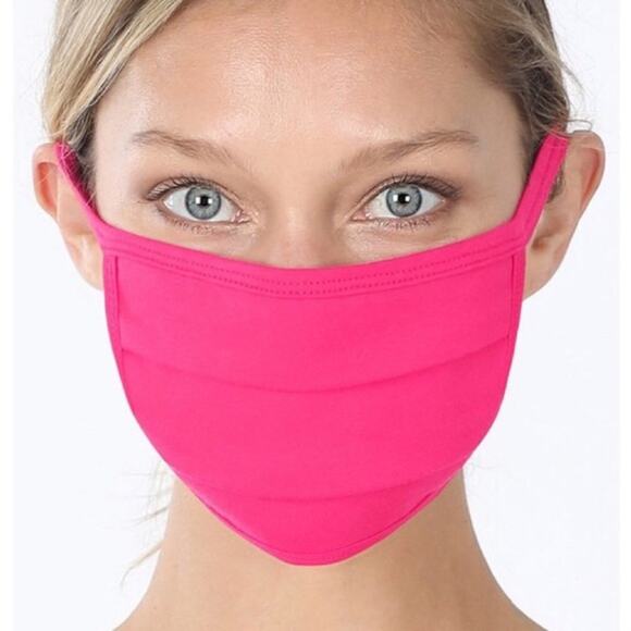 2 Pink Washable Cotton Facemasks NWT Survivor Face Masks Unisex OSFA - Picture 3 of 4